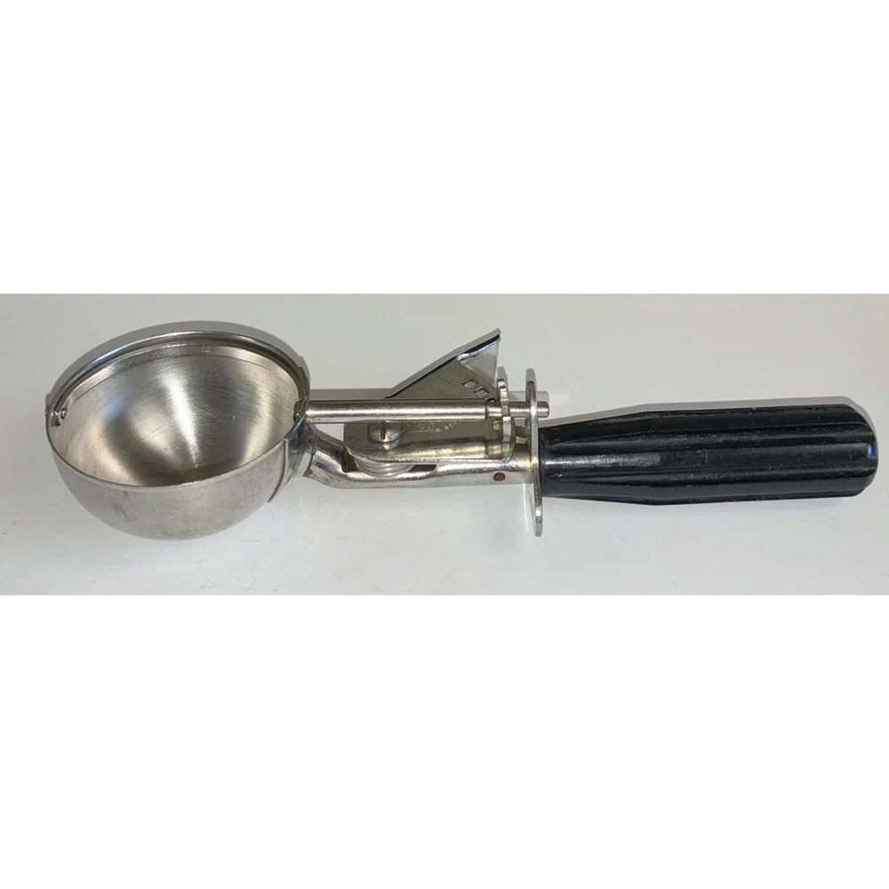 Williamson Ice Cream‎ Scoop Black Star Handle USA Stainless Steel Vintage